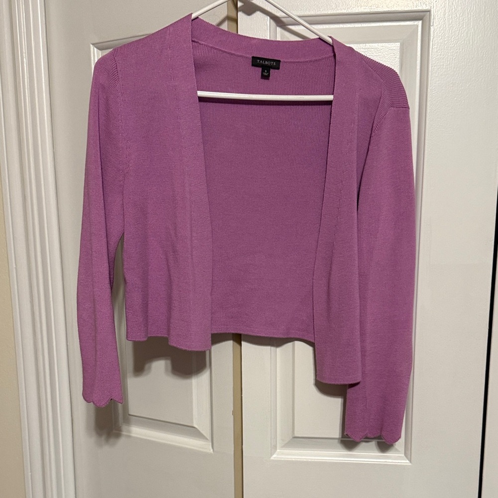 Talbots Women's Lavender Cardigan Sweater
